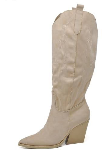 IF Fashion Bottes Western Cowboy Texanes Chaussures à Pointe pour Femme Camperos LY80-12, 41 EU