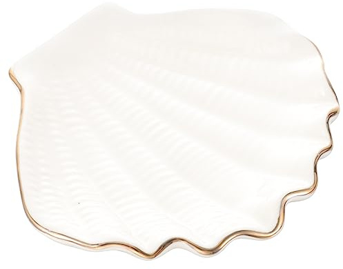 HORIALENCE Porta Joyas para Organizar Pendientes y Pulseras Diseño Único de Cerámica Plato Blanco y Forma Adorable en Baño o Día de Boda