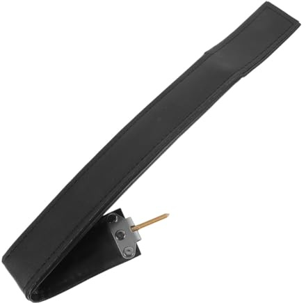Cabilock Sangle de Basse pour Accordéon Gaucher en Cuir Ceinture d'Accordéon Réglable 56 CM Minimum Accessoire Accordéon Main Gauche Confortable et Solide pour 120 Basses