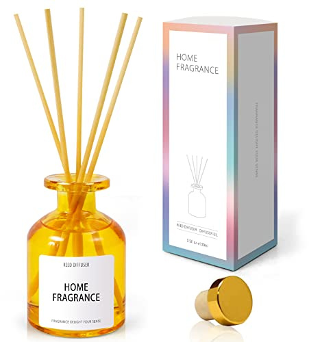 SCENTORINI Ambientador con Varillas Aromáticas, Soda Limón, 100 ml, Difusor de Caña, con 6 Varillas de Ratán, Ambientador, Jarrón Perfumado para Habitaciones, Baños, Oficinas, Armarios
