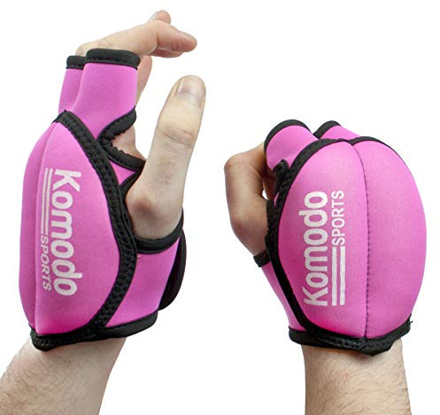 Komodo Pink Neoprene Weighted Gloves Fitness Workout Training (2 x 1kg)