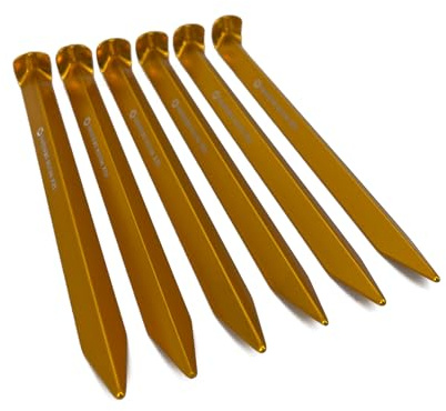 Six Moon Designs 6-Piece 7 Tent Stake Set - Durable Tent Pegs & Ground Stakes for All Six Moon Designs Tents & Tarps, Essential Camping Tent Accessories & Reliable Aluminum Tent Anchors