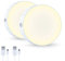 qeemmy Dimmbar Batteriebetrieben Touch Lampe 3000K, wiederaufladbar, led nachtlicht mit batterie, Helligkeit einstellbar, eingebauter Magnet, Schrankleuchte, Küchenlampe, 2er-Set