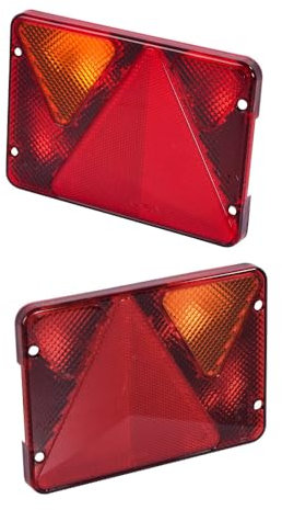 MECA24 2 Cabochons Feu 6 Fonctions AJBA RL 80 Gauche et Droit 6 Fonctions - Position, Stop, éclairage Plaque, Anti Brouillard