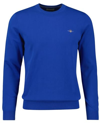 Gant Herren Classic Cotton C-Neck Pullover, Lapis Blue, XX-Large