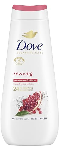 Dove Advanced Care Reviving Body Wash body cleanser with pomegranate and hibiscus extracts for instantly lotion-soft skin 400 ml