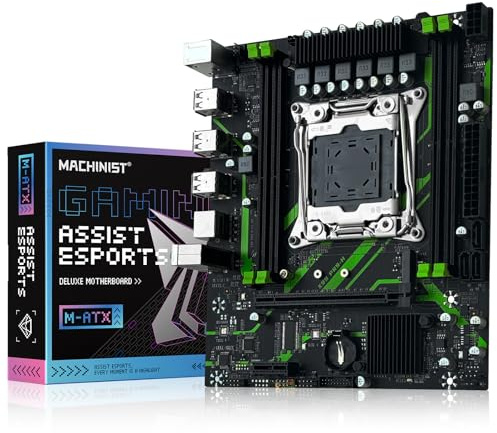 MACHINISIT LGA 2011-3 Motherboard X99 Micro ATX Mainboard for Intel Xeon E5 V3 V4 Series Processors (DDR4 Max 128GB, PCIe 3.0, M.2 Protocol, Gigabit LAN), X99 PR9-H PC Server