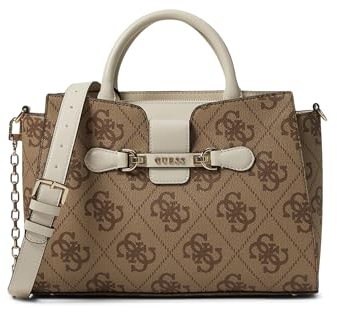 GUESS Femme Nolana Girlfriend Satchel Cartable, Logo Latte/OS, Taille Unique