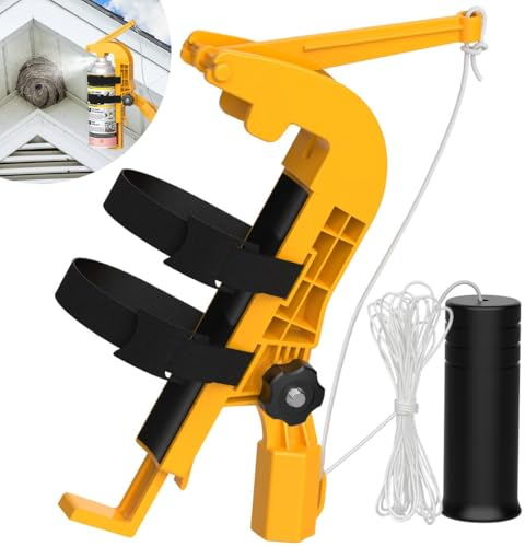 Adaptateur d'extension de bombe aérosol, angle réglable, support de bombe de pulvérisation, tige télescopique, idéal pour le spray anti-guêpes, élimine les nids de guêpes, les frelons, les guêpes, les