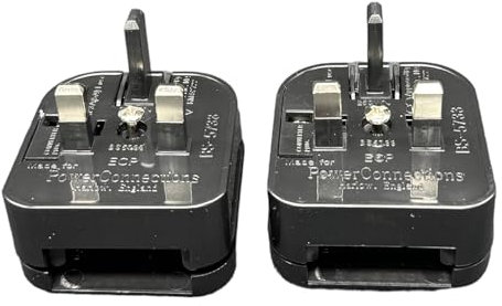 3 x Peak Power Plug Adapter – US/China/Japan Type A to UK Plug Converter with Safety Fuse – 240V 5A Travel Adapter – Compact & Durable – NOT a Voltage Converter