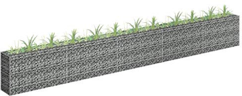 ShGaxin Arriate de gaviones de Acero galvanizado 450x30x60 cm, Mesa De Cultivo, Huerto Domestico, Cultivo De Plantas Aromaticas, Arriate De Jardín - 145646