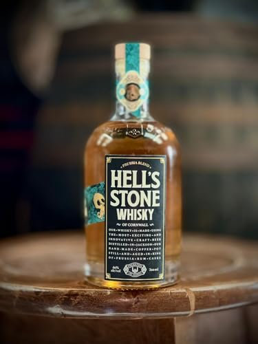 Pocketful Of Stones Hell’s Stone Cornish Whisky – Aged in King of Prussia Rum Cask for Rich, Oaky Complexity & Rum-Laced Finish. 70cl, 40% ABV