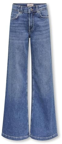 ONLY - Girl Jeans mit Weitem Bein Kogcalifornia Mittlere Taille Flared Jeans, Jeans da Ragazza a Gamba Larga KOGCALIFORNIA Vita Media Svasato Jeans Donna