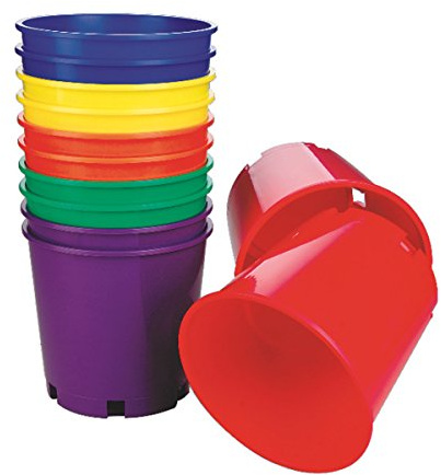 S&S Worldwide Large Stacking Buckets. Includes 12 Plastic Buckets, 2 Each in 6 Colors. 8 H X 8-1/2 Top Diameter. Use for Storage, Toss Targets or Speed Stacking Games.
