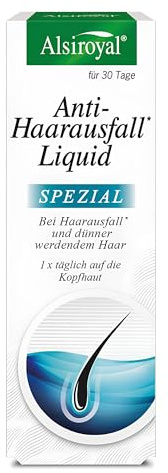 Alsiroyal Anti-Haarausfall Liquid Spezial (50 ml) – pflanzl. Haarserum – 60% weniger Haarausfall – 22% dichteres Haar – bei erblich-/hormonell bedingtem Haarausfall – ohne Homone/Koffein