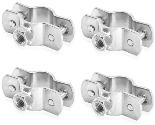 PRIOstahl® rörklämmor av rostfritt stål V2A f. Skruvskruvar – rörhållare rörfäste rör (1/2 tum tum, 20–27 mm, 4 stycken)