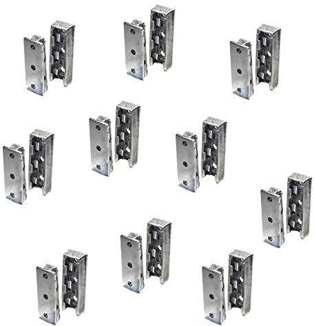 SOTECH 12er Set Verbindungsbeschlag SOLID aus Metall, Tragkraft bis 250 kg Einhänge-Verbinder für Betten, Möbel & Metallbau Bettverbinder Korpusverbinder Möbelverbinder