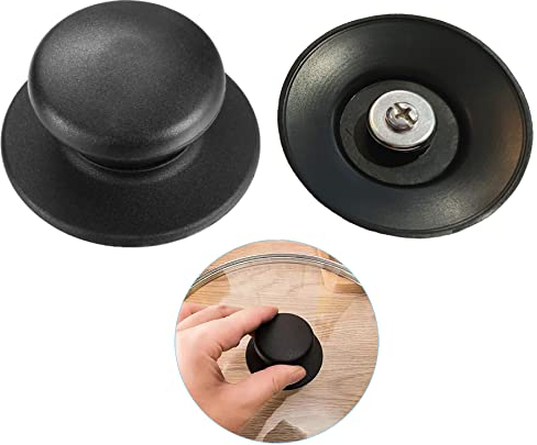 ANDSHUAI Pomello Coperchio pentola,Manico Coperchio Pentola,Manopole di Ricambio Coperchio pentole,Pentola Coperchi Manici e pomelli,Cucina Manopole Coperchio,Universale,Rimovibile,2 Pezzi