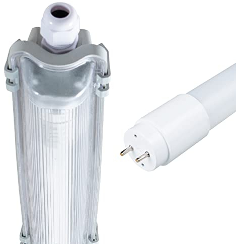 Proventa LED Feuchtraumleuchte 60cm – IP65 Wannenleuchte 9W Kaltweiß 6500K – LED Deckenleuchte für Keller, Garage, Werkstatt, Feuchtraum – Wasserdicht & Energieeffizient