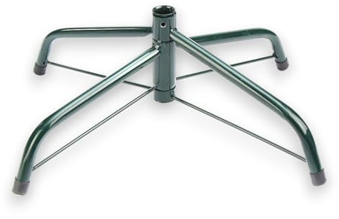 Aurora Store Base per Albero di Natale in Ferro 60 cm per Alberi Artificiali da 210 ¸ cm - Foro diametro 3 cm - Ø 30mm - Supporto 4 piedi con gommini antiscivolo, Colore Verde Staffa in metallo