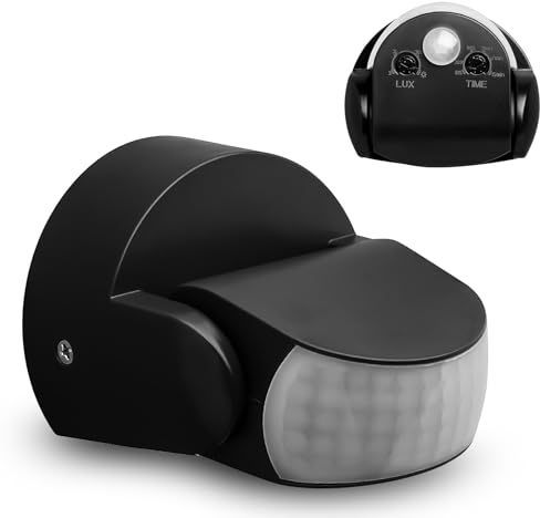 Détecteur De Mouvement Extérieur, 180° 230 V 600 W Anthracite Capteur Infrarouge, 12m Portée, Ip65 Capteur Infrarouge, Montage en Saillie