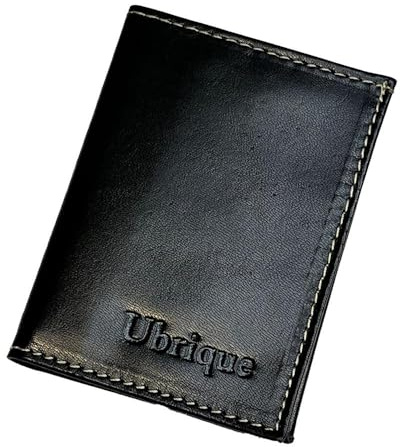 Genérico Carteras para Hombre PEQUEÑAS Piel DE UBRIQUE Billetera para Hombre 100% Cuero Tarjetero Hombre Tarjetero Hombre Hecho a Mano Artesano Hecho en España Bonita Caja Regalo