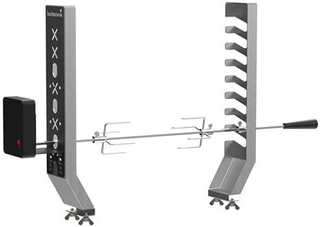 Barbecook Girarrosto per barbecue, girarrosto elettrico, 2 forchettoni per girarrosto, girarrosto Nestor World