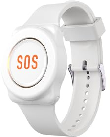 Daytech WiFi Tuya Intelligent Bracelet Alarme Personne Agee,Bouton Alarme Personne Agee,A Utiliser Lorsque Les Personnes âgées Ont Besoin d'aide (Blanc 1, Émetteur pour Montre (Lot de 1))