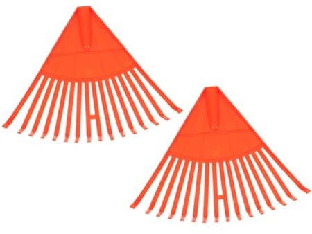 Milisten 2Pièces Râteau de Jardin Plastique Râteau à Dents pour Nettoyage Pelouses Outil de Jardinage