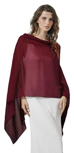 BEAUTELICATE Cape Mousseline de Soie Transparente Châle Étole Chic Léger De Femme Mariée Demoiselle d'honneur Mariage Invité Soirée Cérémonie D’été