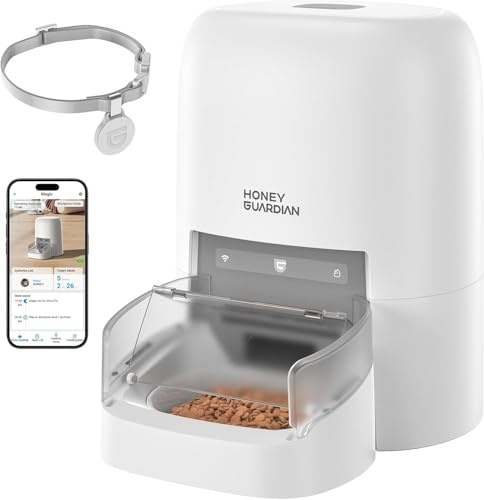HoneyGuaridan 4.6L RFID Distributore Automatico Cibo Gatti con Collare