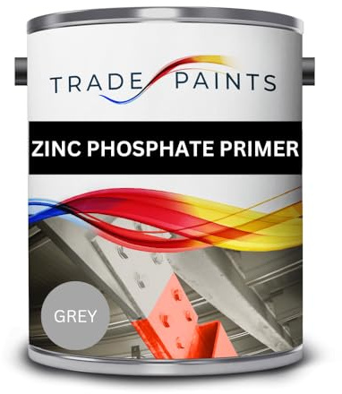 paints4trade Quick Drying Zinc Phosphate Grey Metal Primer Paint – 2.5L - Anti-Corrosive Protective Coating for Bare Steel, Iron & Metal Surfaces, Fast Dry Industrial Primer