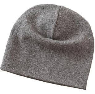MAKFORT Babymössa, mössa, barn, mjuk bomull, småbarn, hatt, barn, slip-mössa, pojke och flicka, Djup hampa grå, L