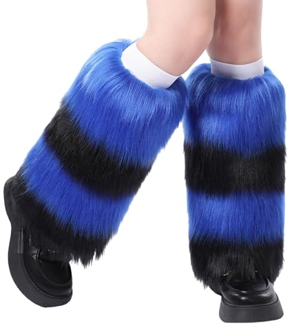 Gefomuofe Jambières en fourrure synthétique pour femme - Pour fille - Pour l'hiver - Carnaval