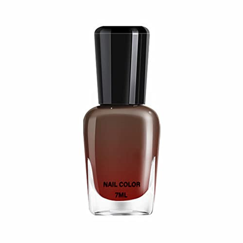FGUUTYM Tausend Farbtemperatur-Änderungs-Nagellack, schnell trocknend, Farbverlauf, Nagellack, ölig, kalt und warm, Verfärbung, 7 ml Glanzlack (F, One Size)