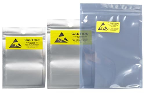 36 Stück 8,9 x 13,9 cm x 15,0 cm ESD-Beutel, antistatische Taschen, durchscheinende, antistatische Tasche für SSD-HDD, für verschiedene elektronische Geräte, Handlaufwerke