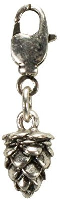Alpenflüstern Trachten-Anhänger Hopfendolde klein für Charivari oder Trachtenkette (antik-silber-farben) AAH166