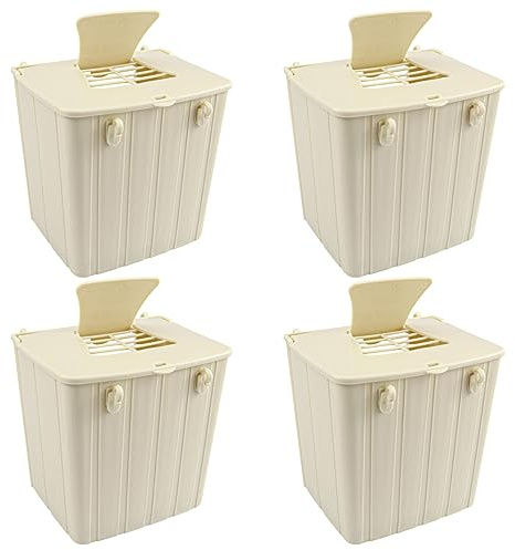 4PCS Plastic Bird Nest Box Bird Nest Breeding Boxes Outdoor Indoor Mounted Parrot Nest Boxes for Birds Finch, Squirrel, Parrot, Budgie