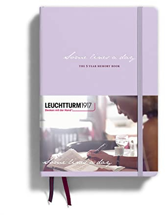 LEUCHTTURM1917 368168 Some lines a day, 5-Jahres-Buch Medium (A5), Lilac