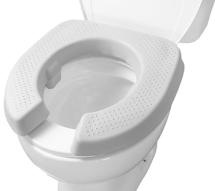 KMINA Asiento Elevador WC Acolchado (5 cm de Altura), Impermeable, Patentado - Fabricado en España