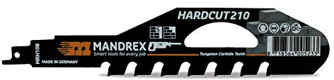 Mandrex | Säbelsägeblatt HARDCUT MRH10B Tigersägeblatt 18 mm für Weichziegel & Kalksandstein | 210 mm