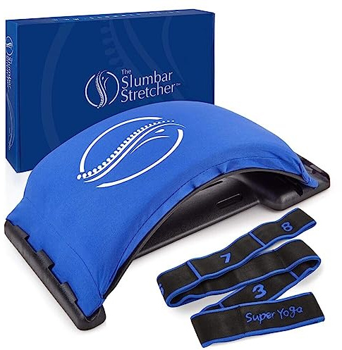 The Slumbar Back Stretcher and Posture Corrector. Relieves Back, Shoulder, Neck and Sciatic Pain. Postural Support and Relief. Free Ebook and Stretching Strap…