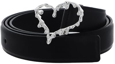 Desigual Women's Heart Belt, Black, 95