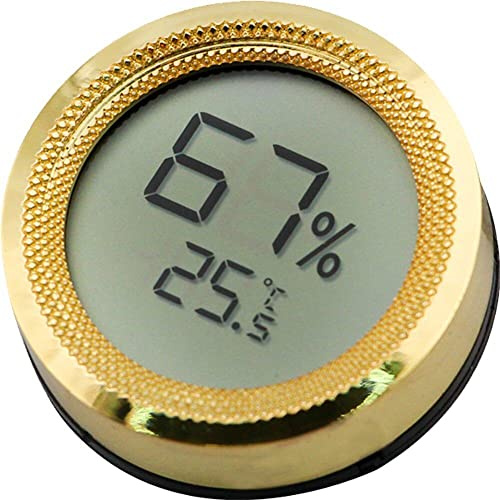 Wudaizhi Cigar Humidor Hygrometer Gauge Thermometer Mini Digital Lcd Display Convenient Temperature Sensor Round Humidity Meter
