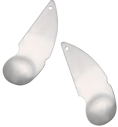 Amosfun 3 Ensembles Cuillère À Kiwis Cuisine Accessoires Accessoire Cuisine Éplucheur De Fruit Du Dragon Éplucheur Trancheuse De Kiwi Éplucheurs De Kiwis En Inox Coupe-kiwis 2 Pièces * 3