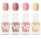 Nail Polish Sets - 4PCS Nail Varnish Sets For Women - Nude Pink Cherry Yellow Nail Set - Natural Quick Dry Long Lasting Nail Polish Gift Set - Nail Polish Sets For Women Girls DIY Manicure Home