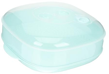 CIYODO Mikrowellen Dampfgarer Kunststoff Einzelschicht Mit Belüftetem Deckel Für Gemüse Brötchen Knödel Schnelles Dampfgaren 20°c Bis 120°c Küchen Dampfgarer Für Gesunde Ernährung