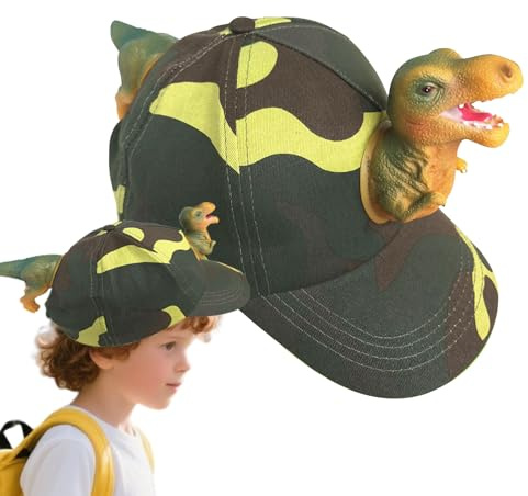 Basebollkeps, dinosaurie basebollkeps för barn - avslappnad solskydd, modern design för födelsedag halloween camping och djurpark besök
