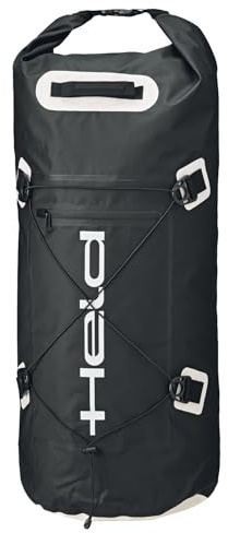Held Roll-Bag 2 Motorrad Tasche - 100% wasserdichte und Staubdichte Hecktasche Motorrad aus Starkem Tarpaulin mit Reflex-Prints & Roll-Klickverschluss - Größe 90 Ltr. - Schwarz