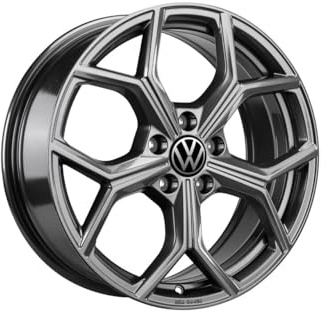 Volkswagen Huntsville Cerchio in Lega, Alluminio-Magnesio-Silicio, Adamantium Dark, 7,5J x 18, Invernale, 18 Pollici, PCD 112/5, ET 51mm, 225/40 R18